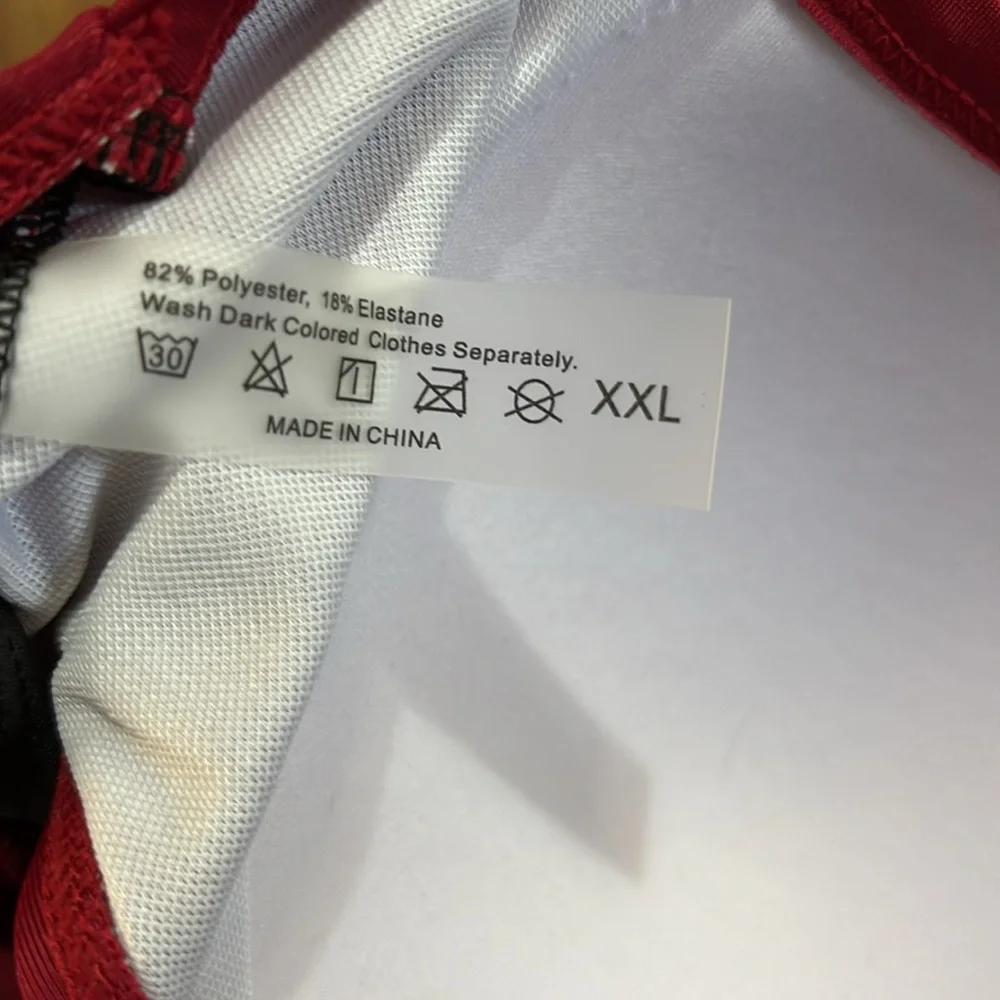 Red & black one piece swim suit, size XXL, NWOT. - Picture 9 of 15